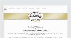 Desktop Screenshot of gasthof-prigge.de