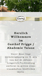 Mobile Screenshot of gasthof-prigge.de