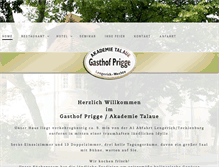 Tablet Screenshot of gasthof-prigge.de